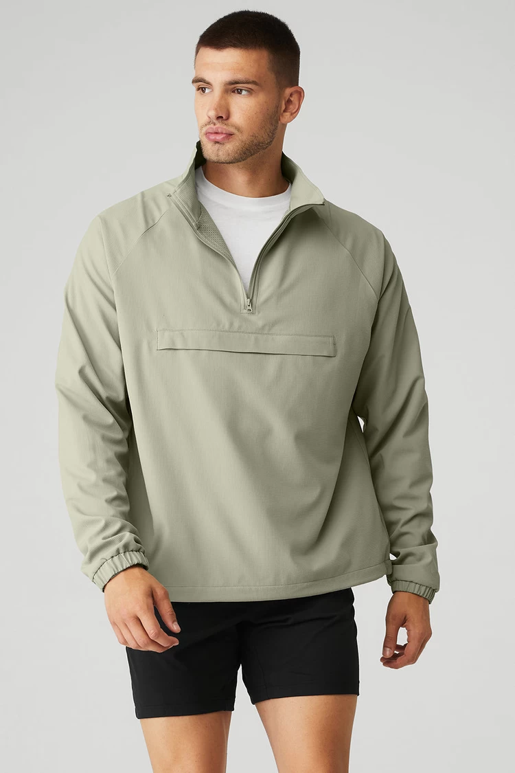 Aloyoga Ripstop 1/4 Zip On-Set Jacket - Limestone