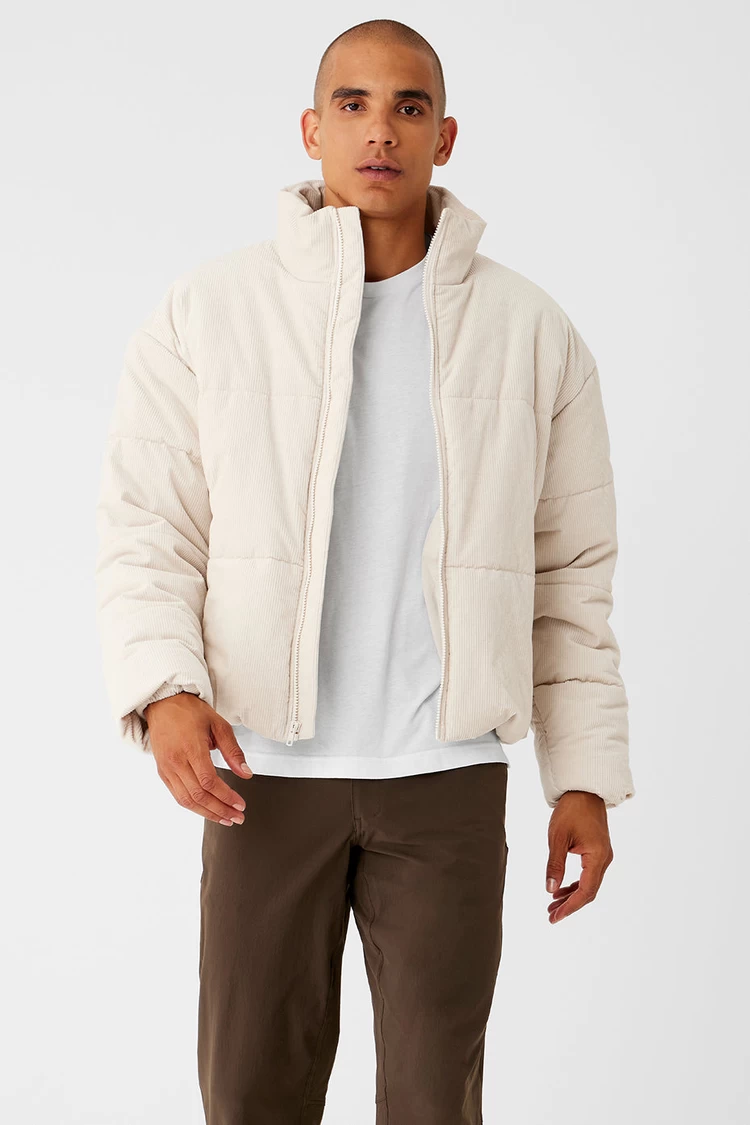 Aloyoga Corduroy Stage Puffer - Bone