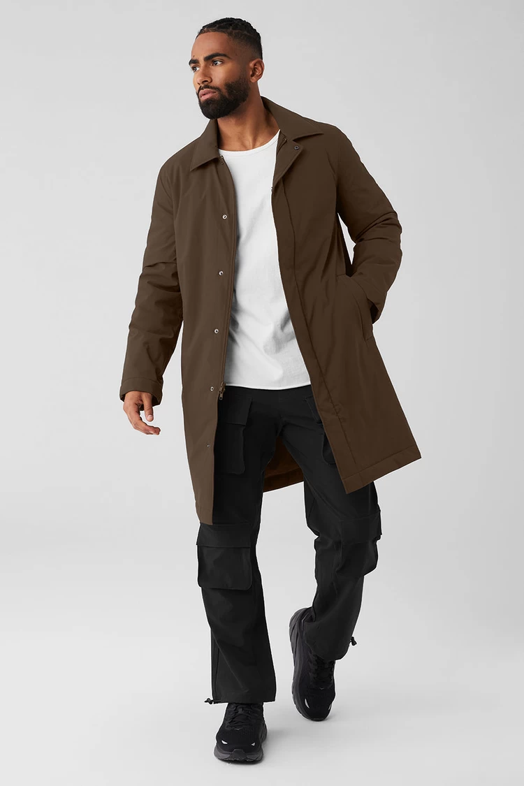 Aloyoga Signature Overcoat - Espresso