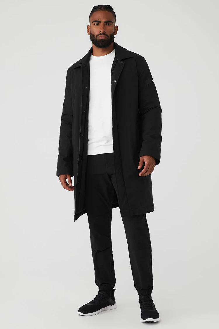 Aloyoga Signature Overcoat - Black