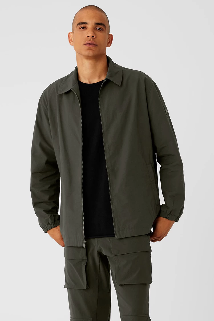 Aloyoga Torrent Overshirt - Stealth Green