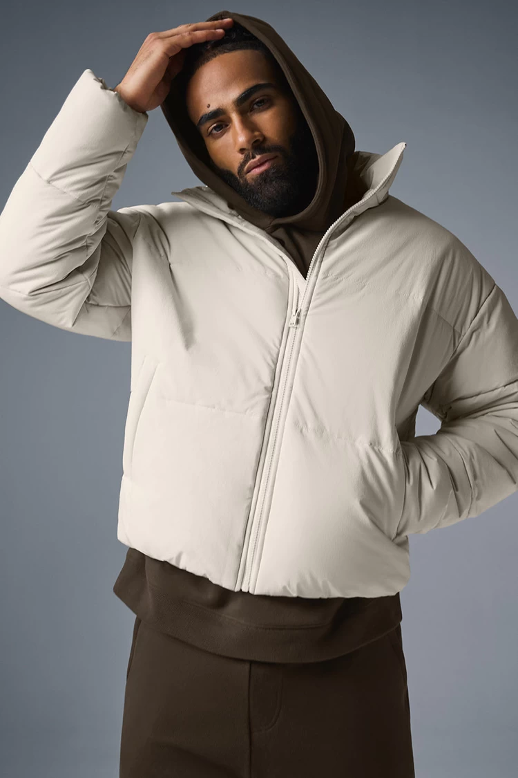 Aloyoga Stretch Woven Street Puffer - Bone