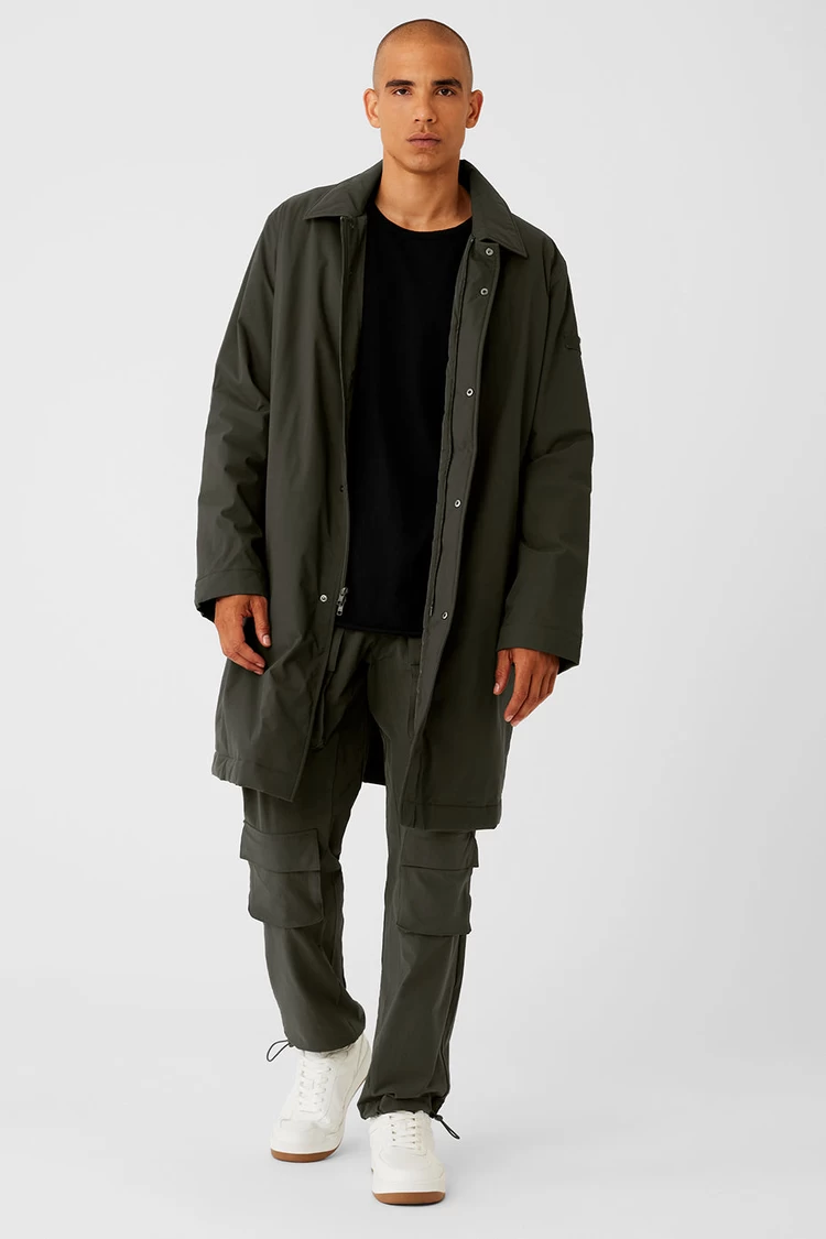 Aloyoga Signature Overcoat - Stealth Green
