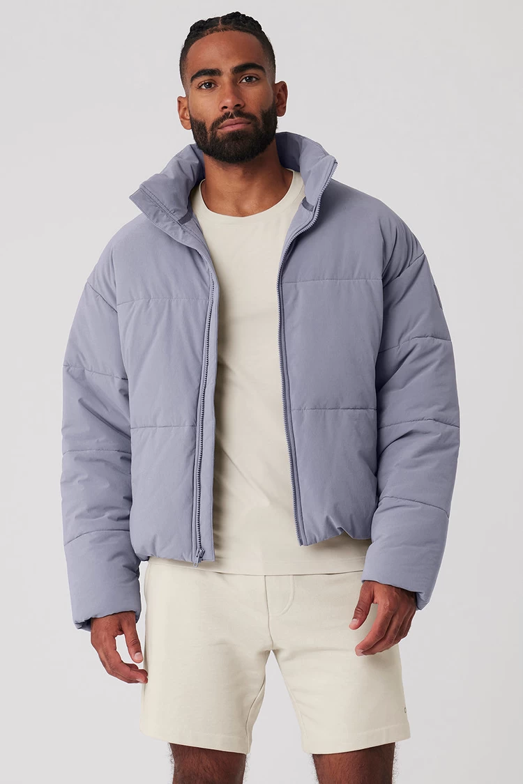 Aloyoga Stretch Woven Street Puffer - Fog