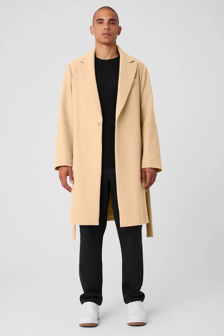 Aloyoga Wool Gameday Overcoat - Camel