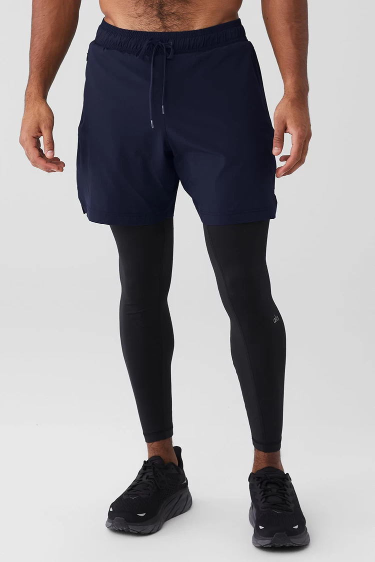 Aloyoga Stability 2 In 1 Pant - Navy/Black