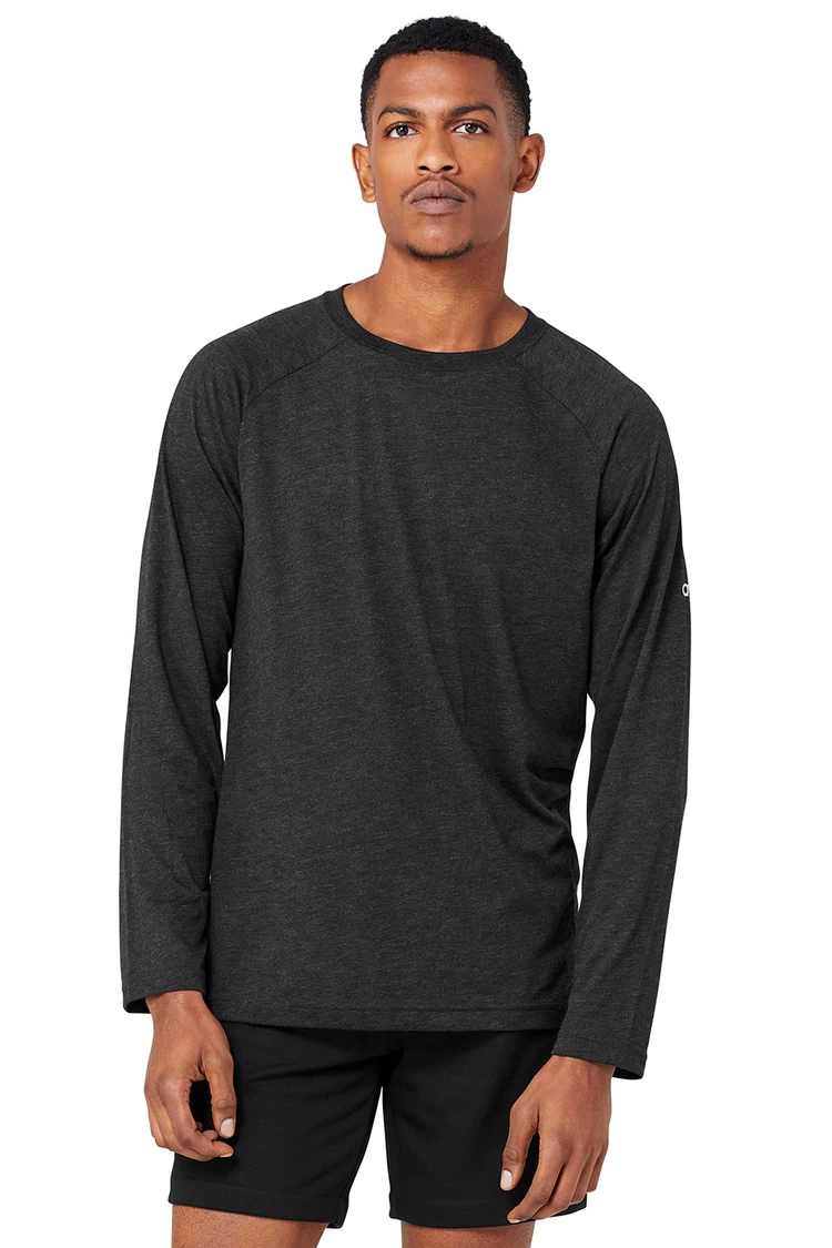 Aloyoga Triumph Long Sleeve Tee - Black Heather