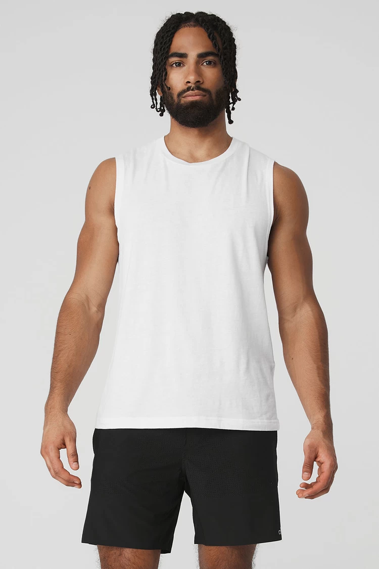 Aloyoga The Triumph Muscle Tank - White