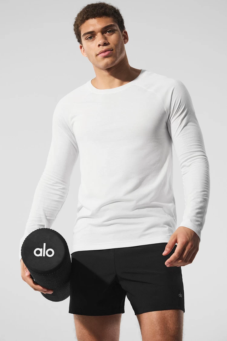 Aloyoga Triumph Long Sleeve Tee - White