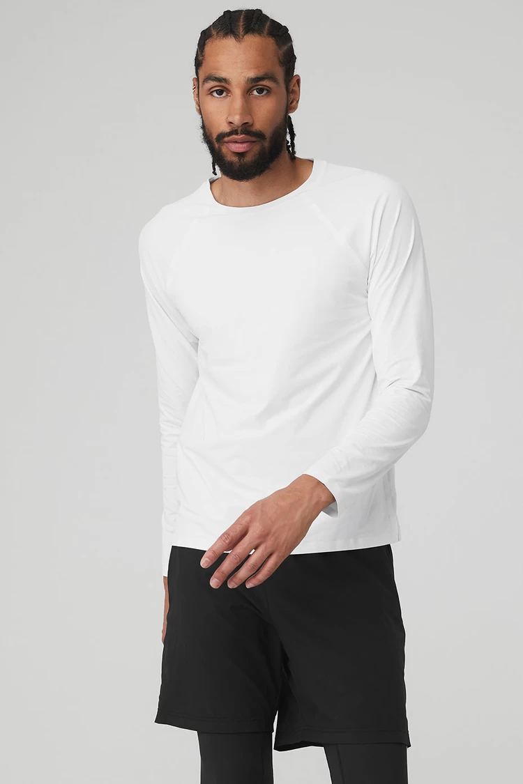Aloyoga Idol Long Sleeve Performance Tee - White