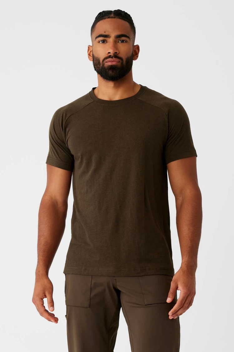 Aloyoga The Triumph Crew Neck Tee - Espresso