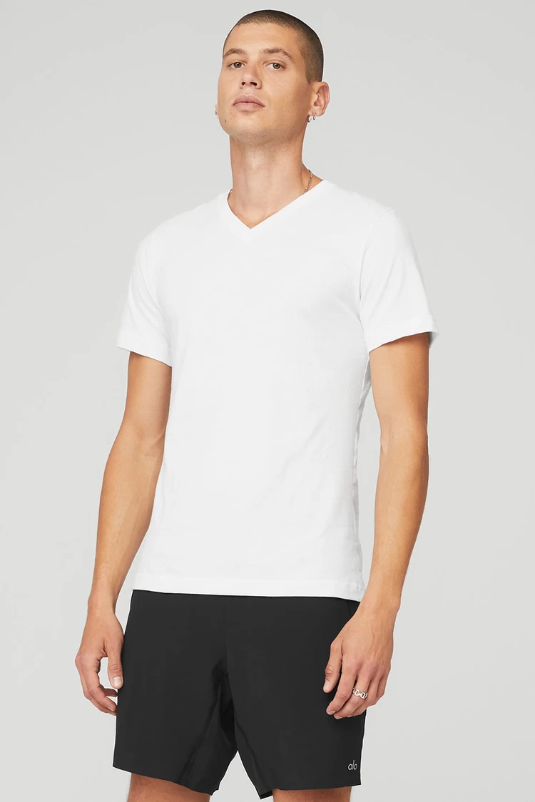 Aloyoga The Triumph V-Neck Tee - White