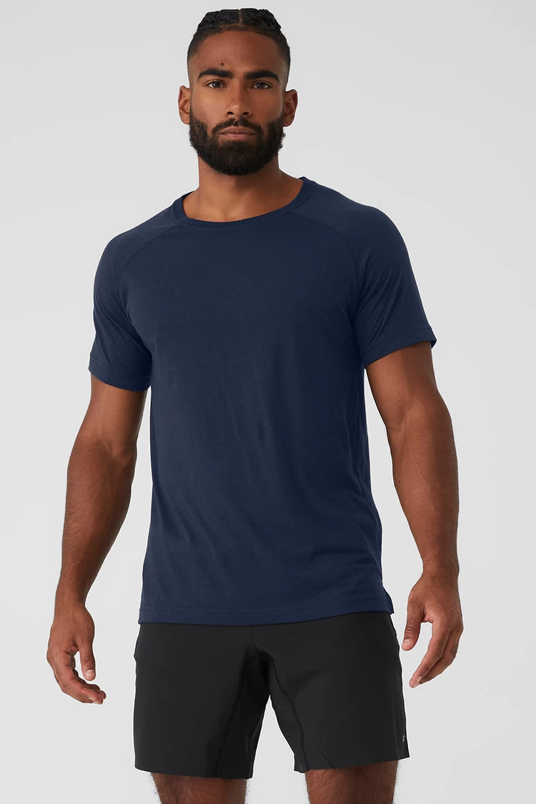 Aloyoga The Triumph Crew Neck Tee - Navy