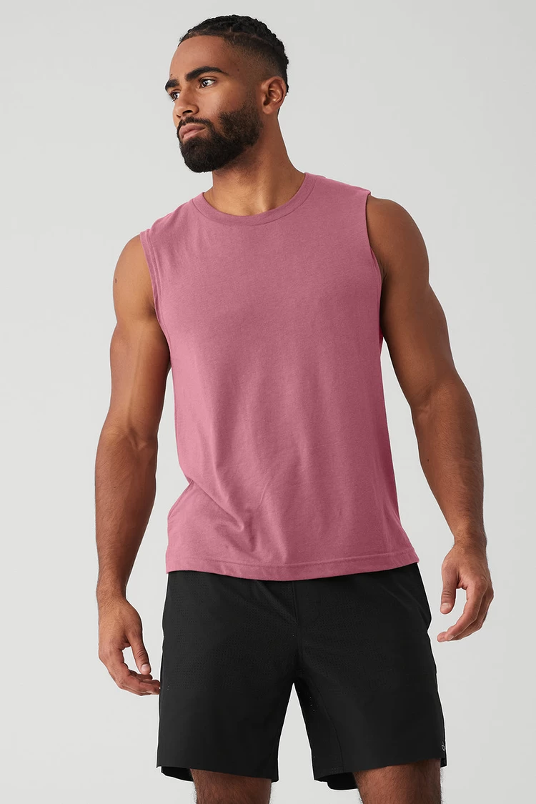 Aloyoga The Triumph Muscle Tank - Mars Clay
