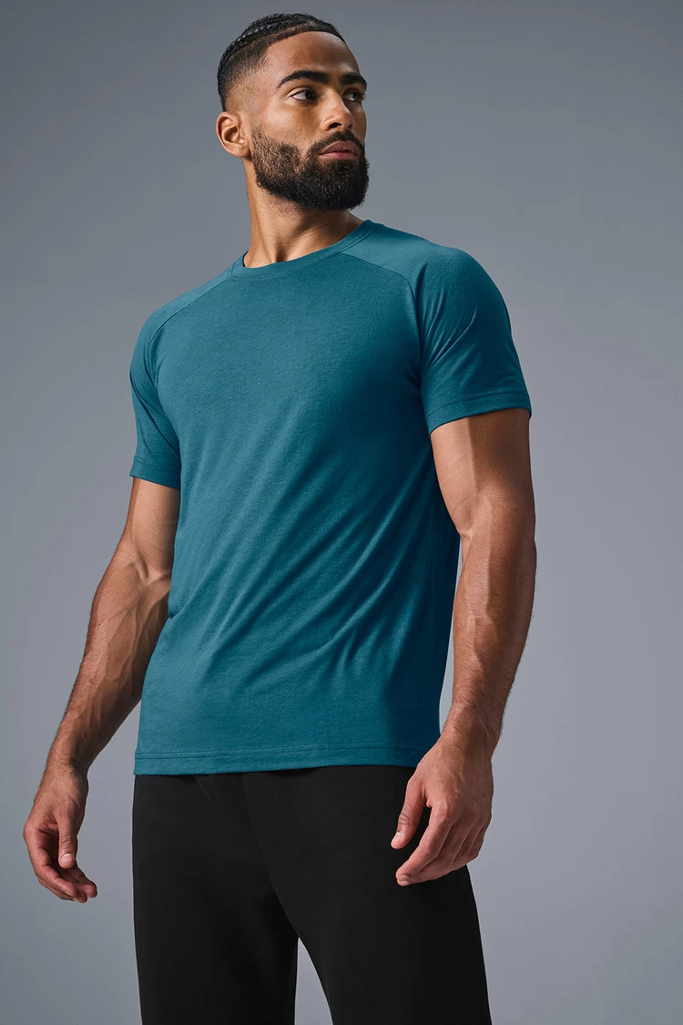 Aloyoga The Triumph Crew Neck Tee - Oceanic Teal