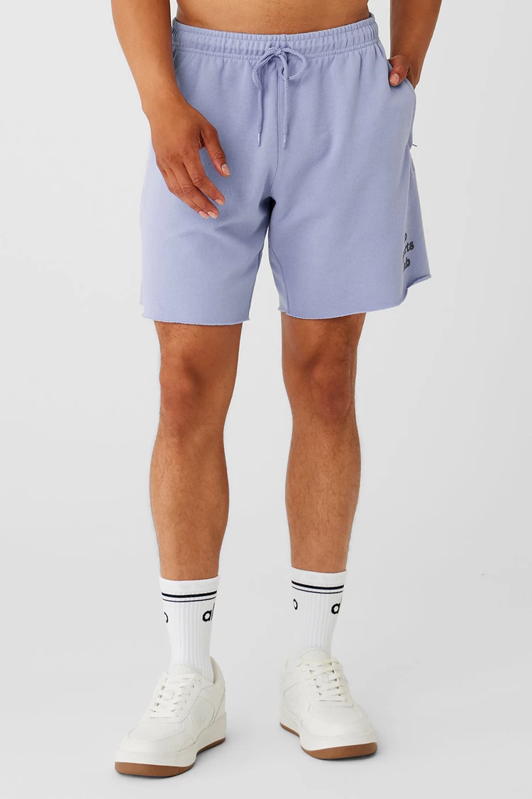 Aloyoga Sports Club Palms Chill Short - Ledově Fialová/tmavě šedá