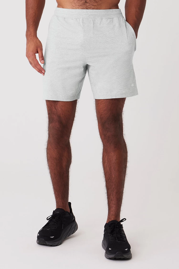 Aloyoga 7" Conquer React Performance Short - Athletic Heather Grey