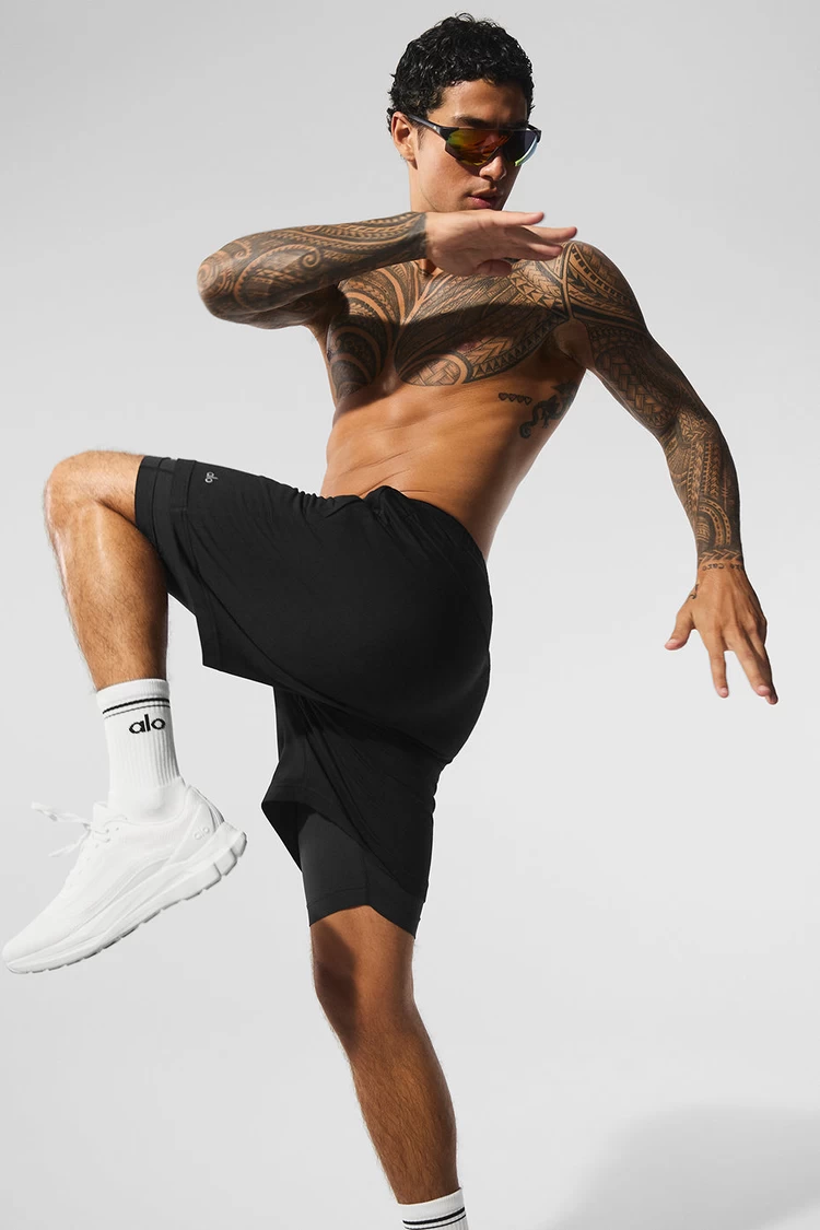 Aloyoga Veroveren React 2-in-1 Performance Short - Zwart/zwart