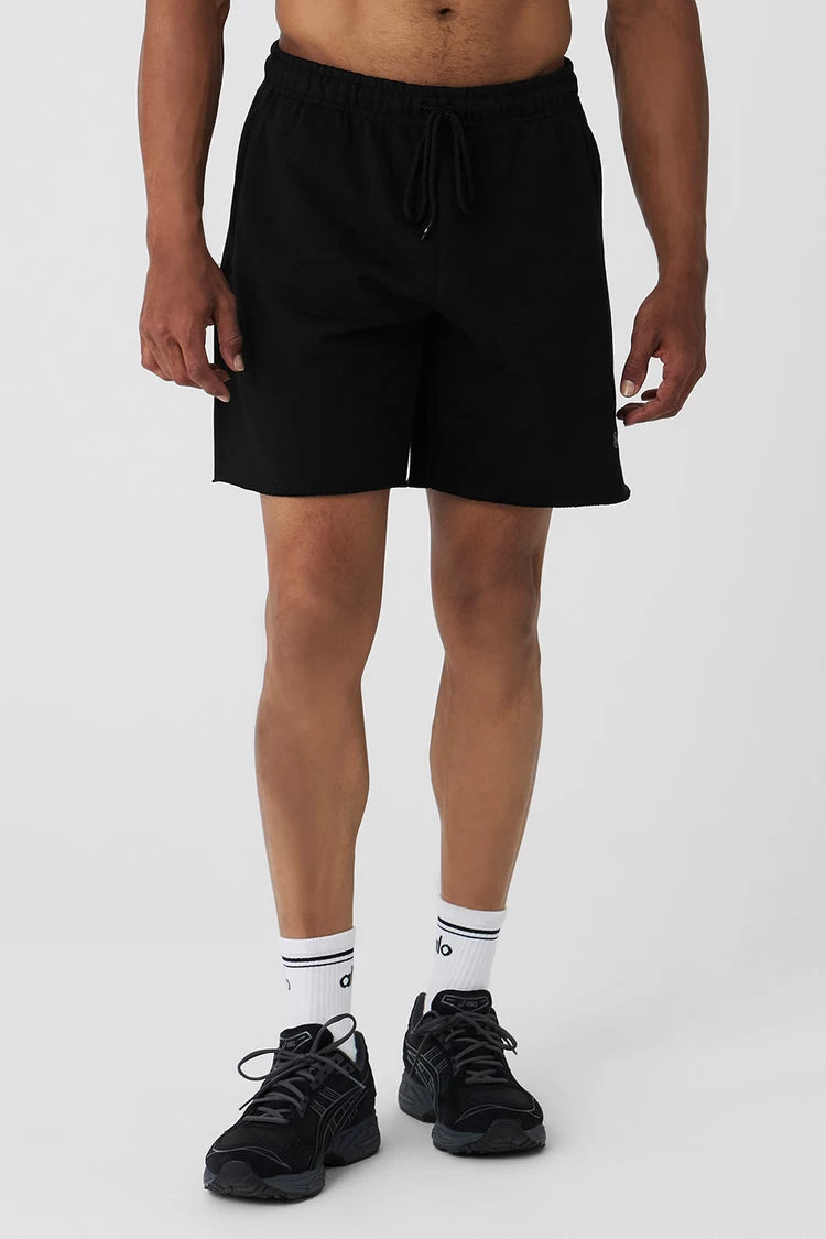 Aloyoga Sports Club Palms Chill Short - Black/Dark Grey
