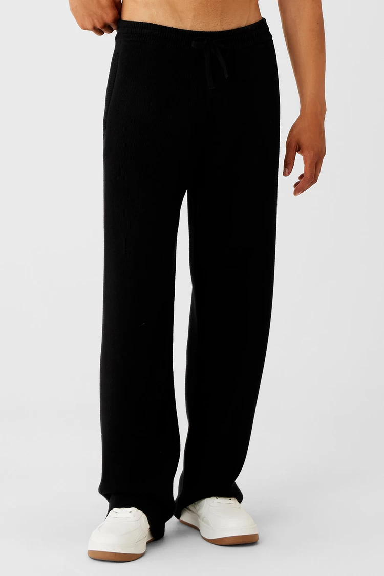 Aloyoga Scholar Straight Leg Sweatpant - Black