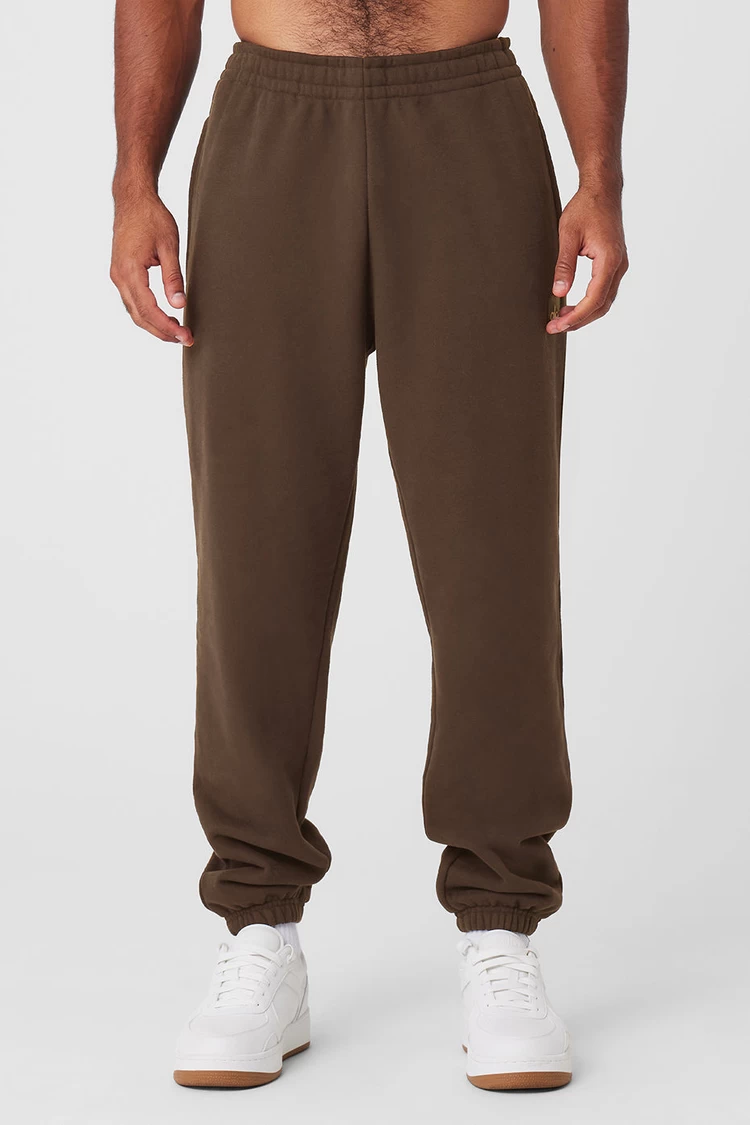Aloyoga Cuffed Renown Heavy Weight Sweatpant - Espresso