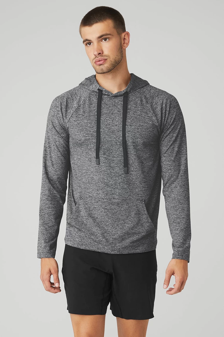 Aloyoga The Conquer Hoodie - Graphite Marl