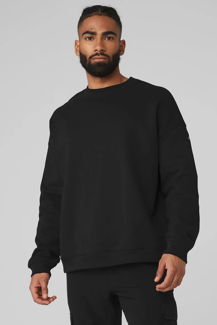 Aloyoga Renown Heavy Weight Crew Neck Pullover - Black