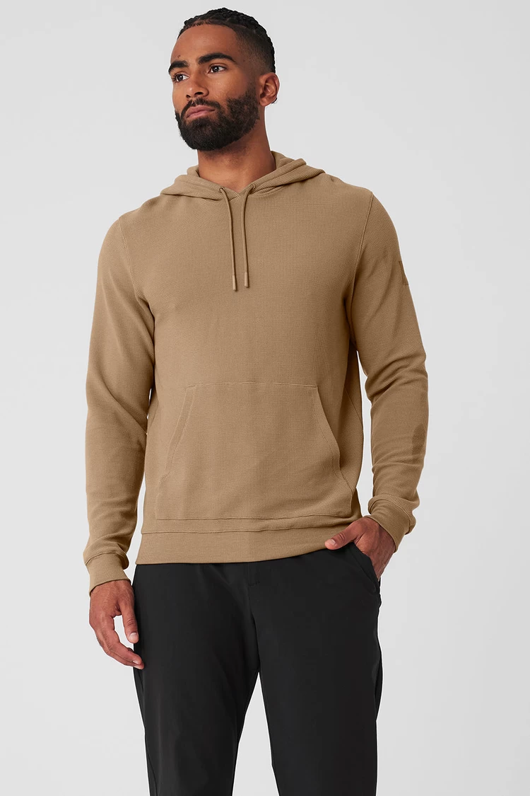 Aloyoga Micro Waffle Fast Break Hoodie - Gravel