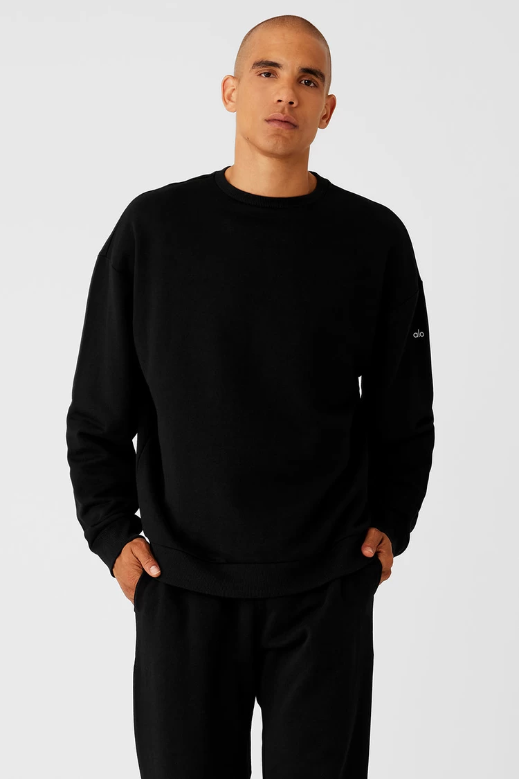 Aloyoga Chill Crew Neck Pullover - Black