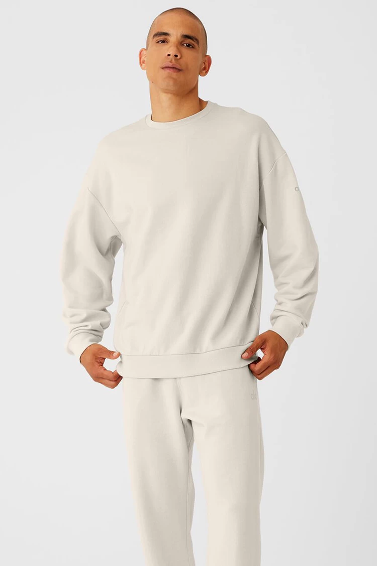 Aloyoga Chill Crew Neck Pullover - Bone
