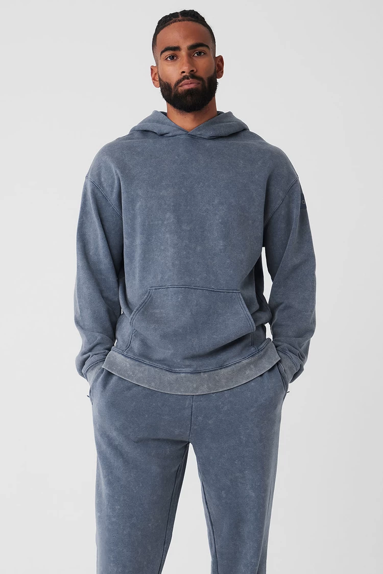 Aloyoga Chill Vintage Wash Hoodie - Bluestone Wash