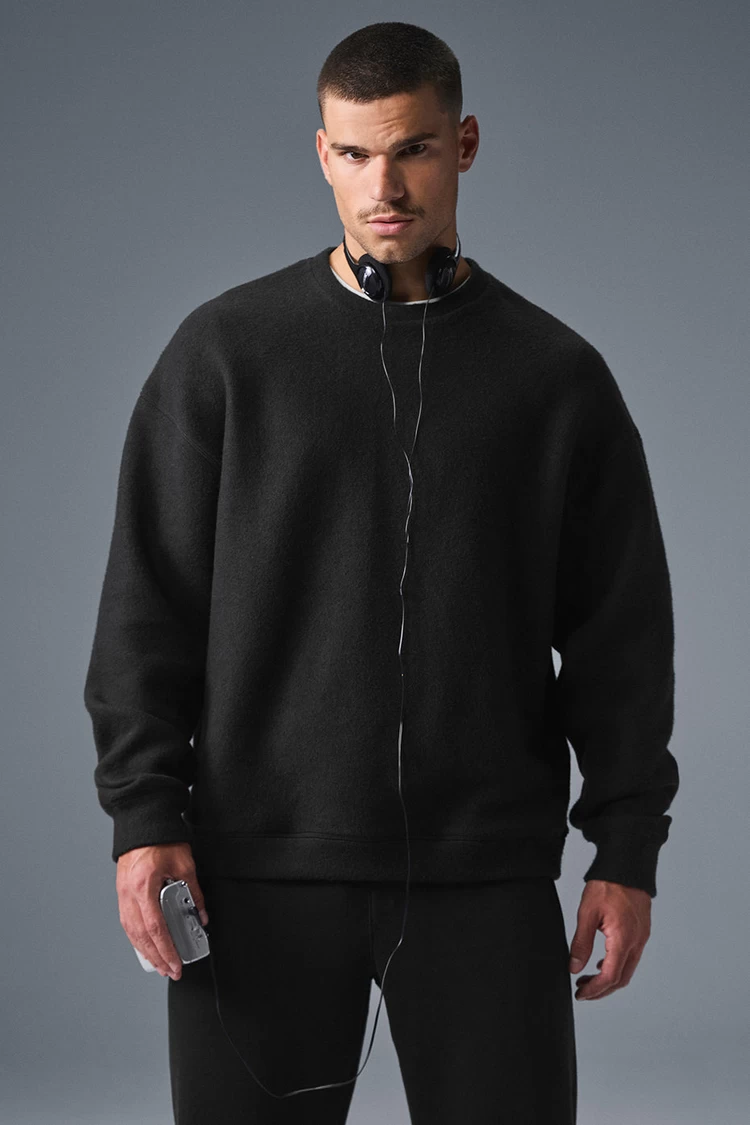 Aloyoga Triumph Restore Crew Neck Sweatshirt - Black