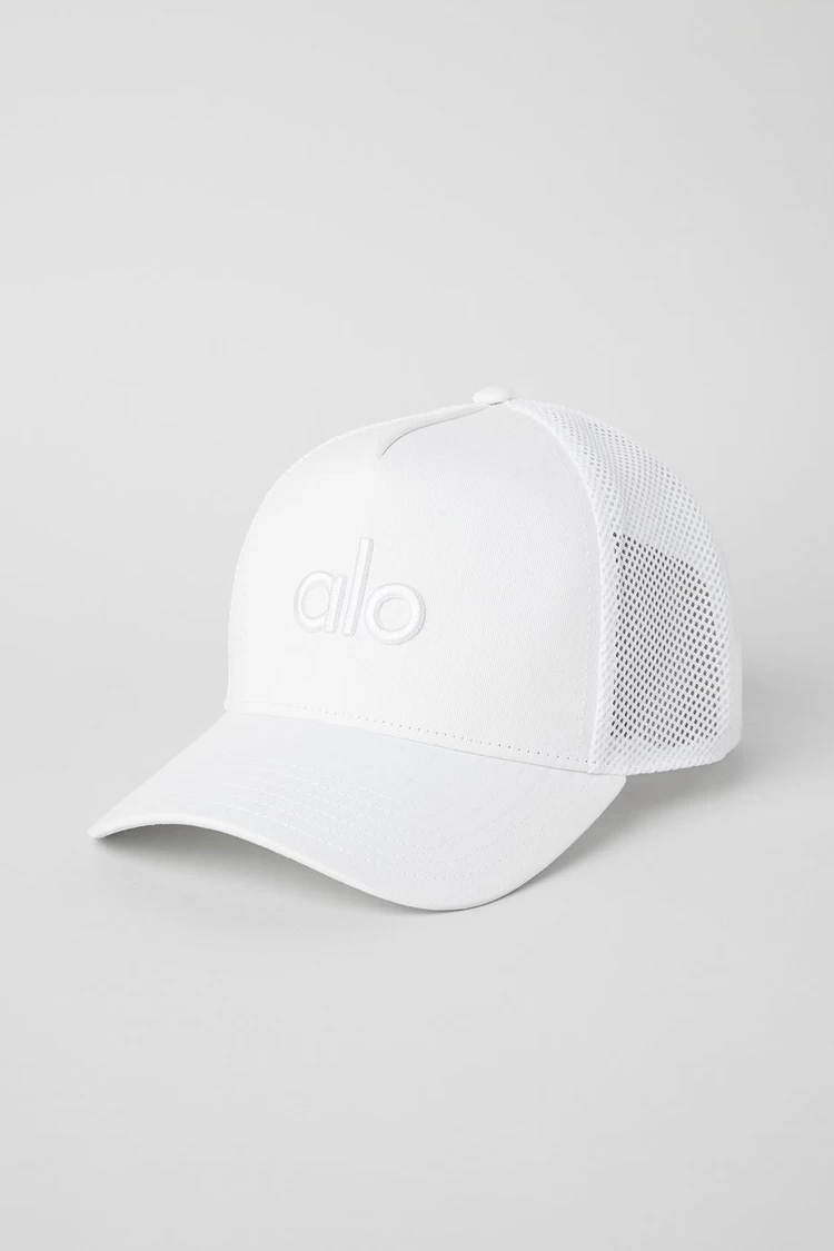 Aloyoga District Trucker Hat - White/White