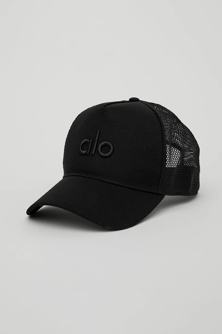 Aloyoga District Trucker Hat - Black
