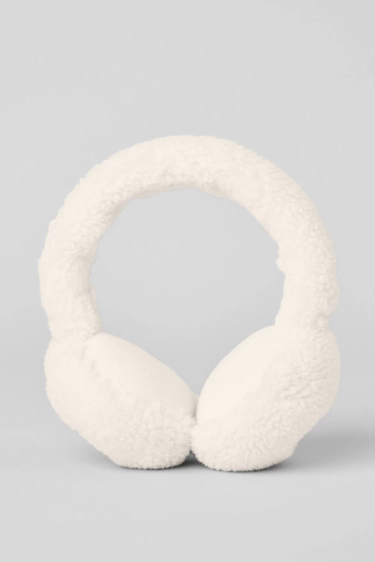 Aloyoga Sherpa Ear Muffs - Ivory