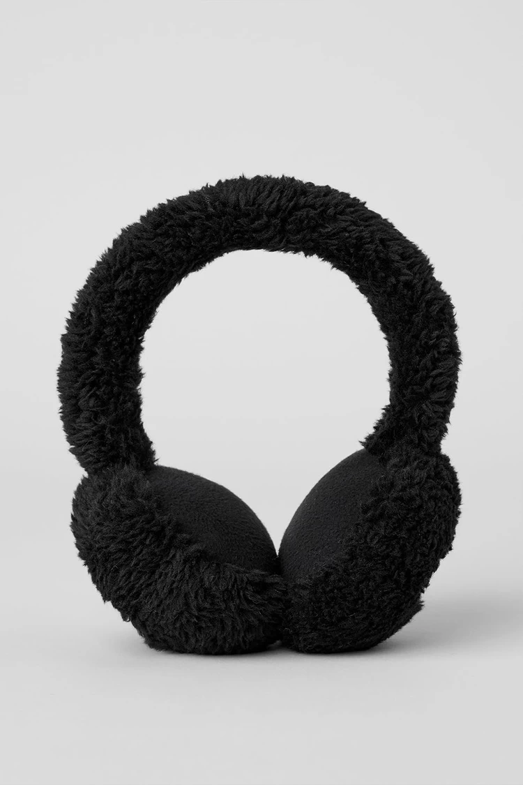 Aloyoga Sherpa Ear Muffs - Black