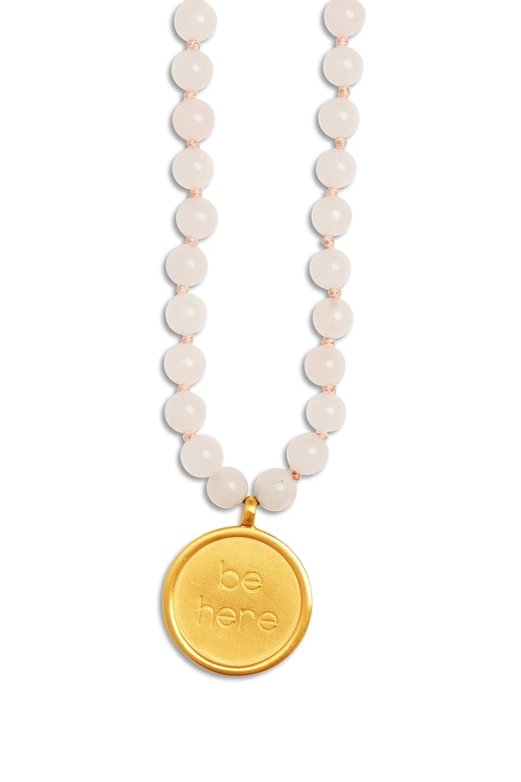 Aloyoga Rose Quartz Mala Necklace