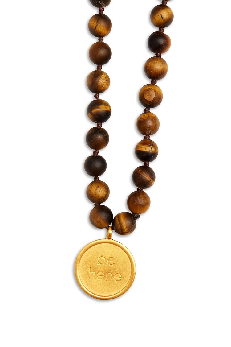 Aloyoga Tiger’s Eye Mala Necklace