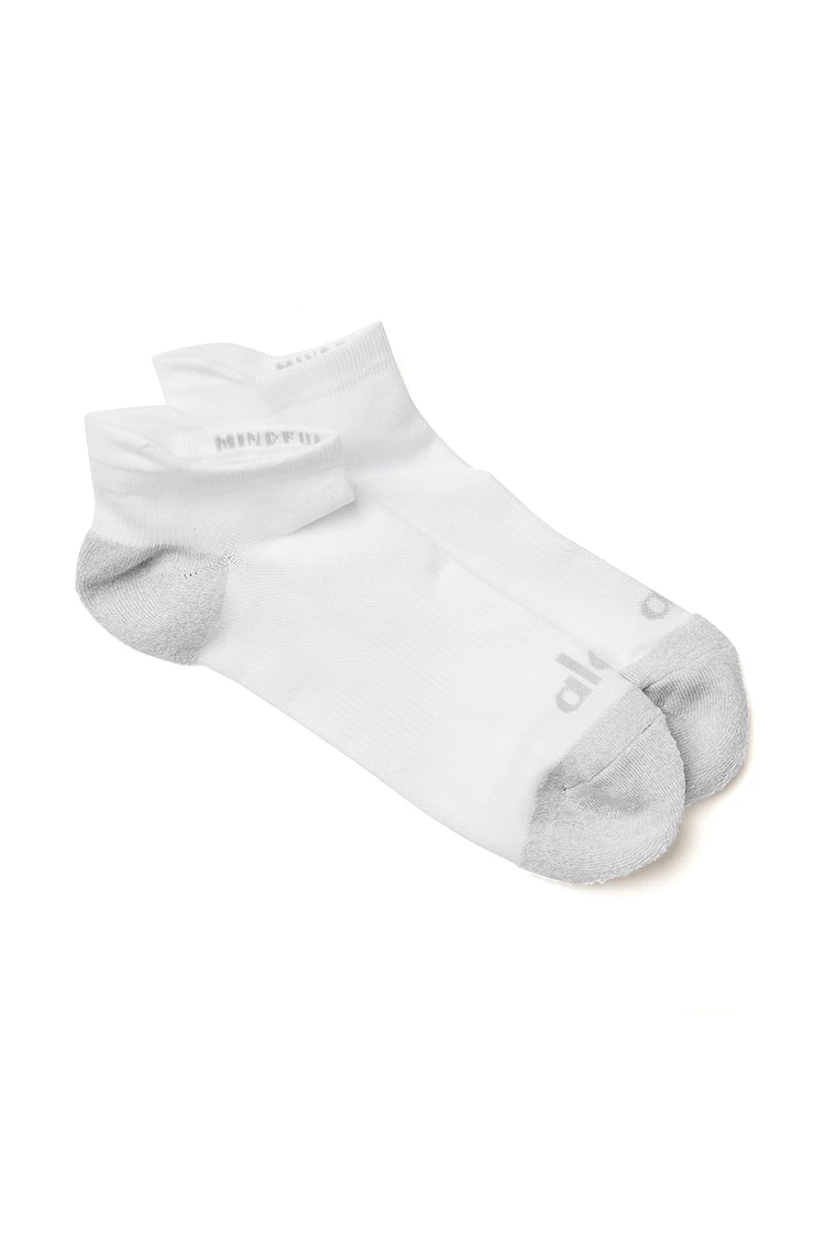 Aloyoga Men's Performance Tab Sock - White/Dove Grey