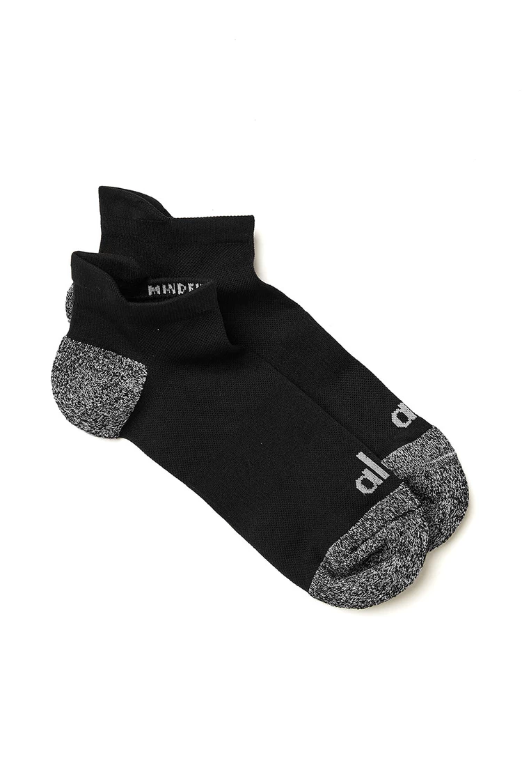 Aloyoga Men's Performance Tab Sock - Black/Dove Grey