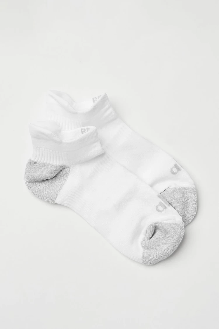 Aloyoga Women's Performance Tab Sock - White/Dove Grey
