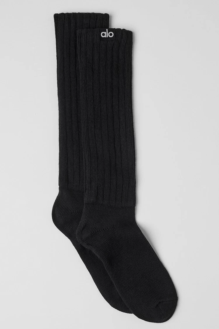 Aloyoga Unisex Scrunch Sock - Black