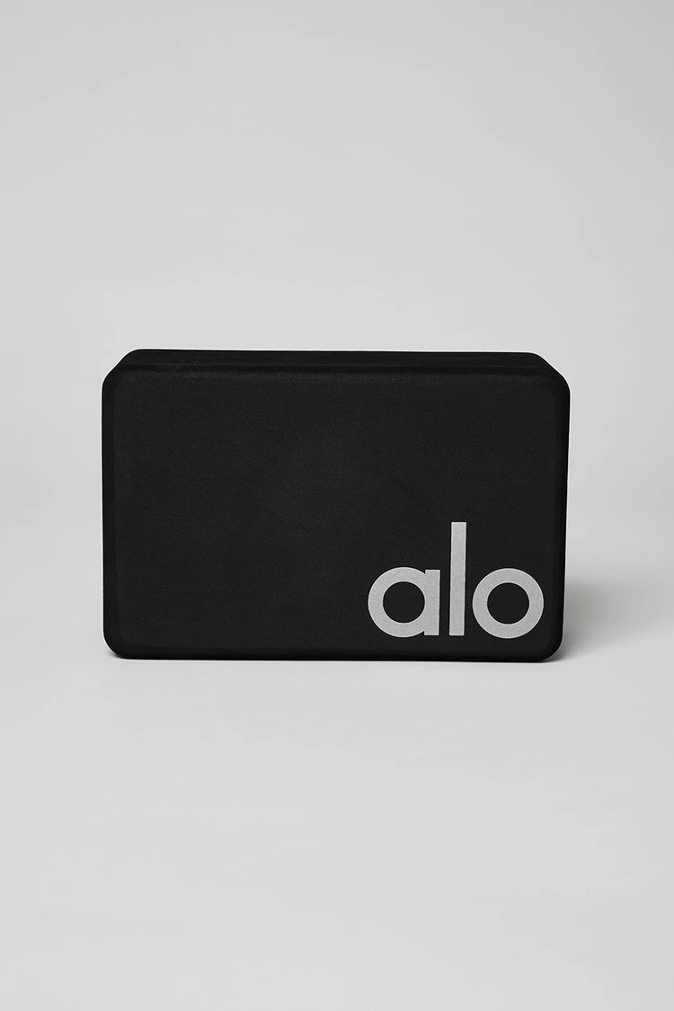 Aloyoga Uplifting Yoga Block - Black/Silver