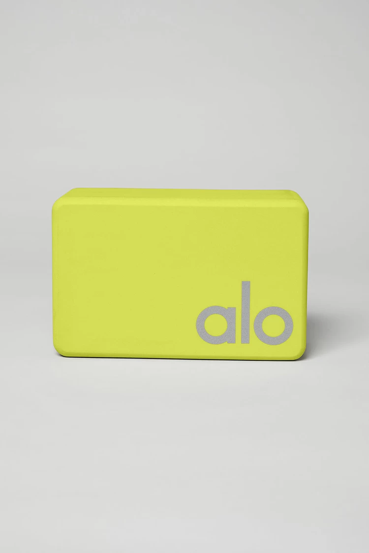 Aloyoga Uplifting Yoga Block - Highlighter/Silver