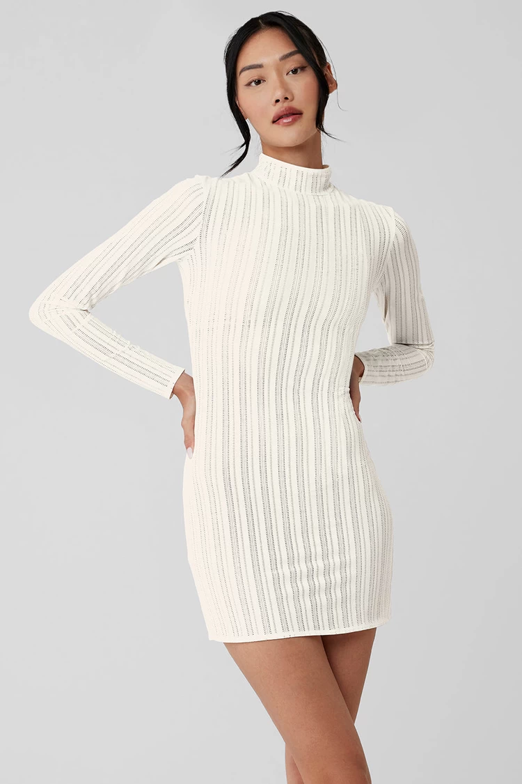 Aloyoga Euphoria Long Sleeve Dress - Ivory