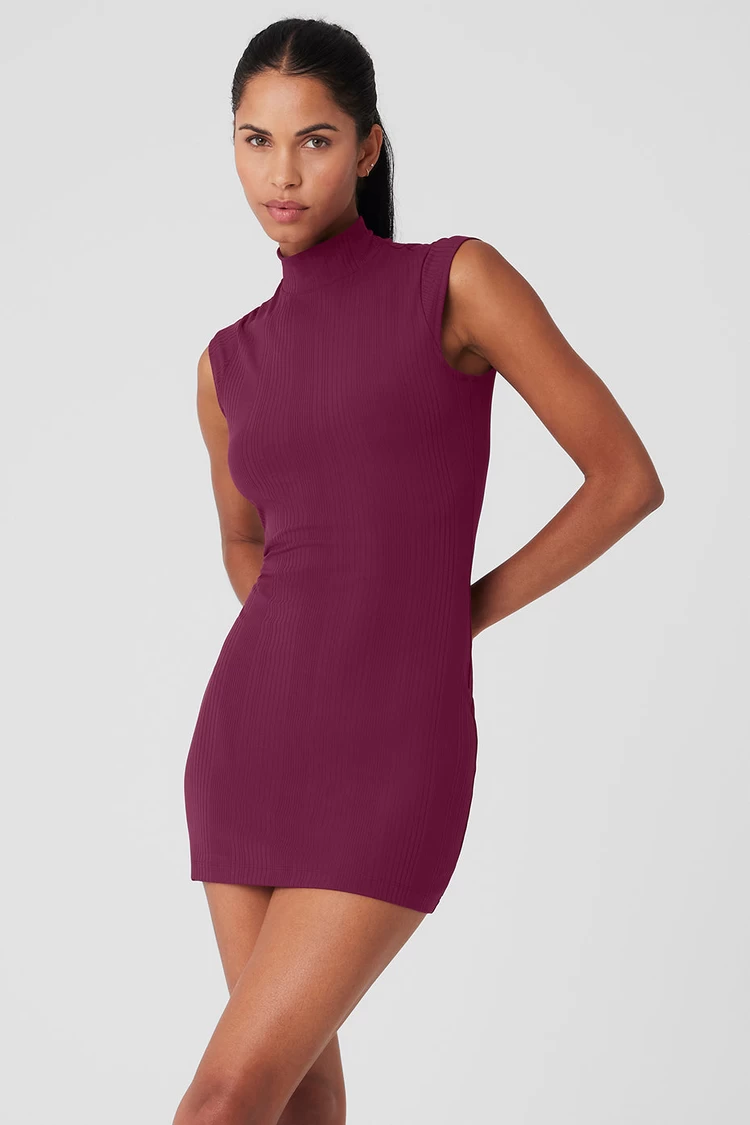 Aloyoga Run It Back Dress - Wild Berry