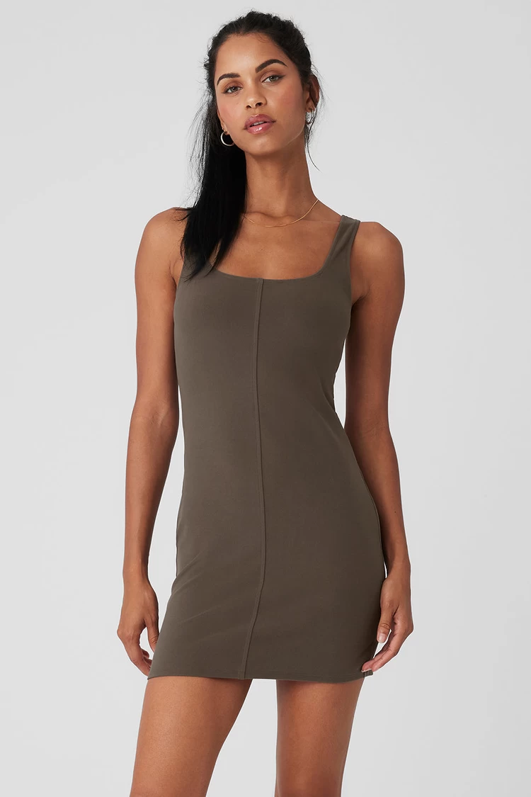 Aloyoga Alosoft Head Start Dress - Olive Tree