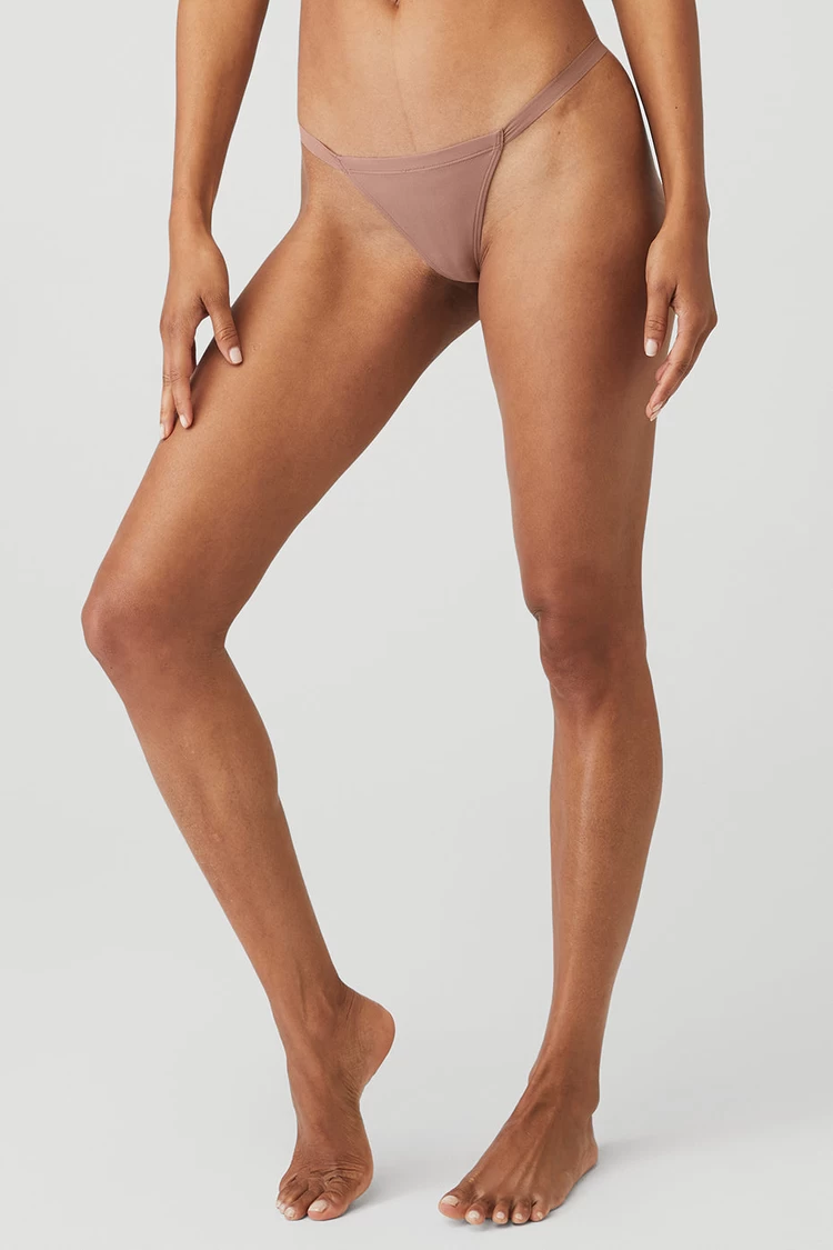 Aloyoga Airbrush Invisible String Thong - Smoky Quartz