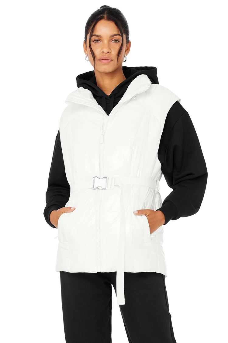 Aloyoga Stunner Puffer Vest - Ivory