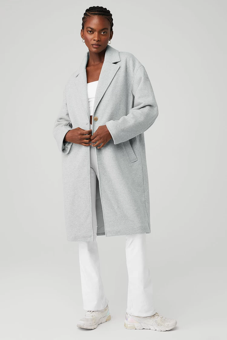 Aloyoga VIP Blazer Trench - Athletic Heather Grey